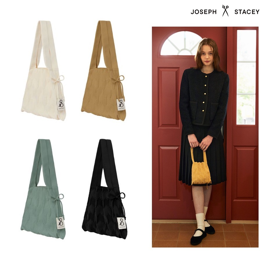 Lucky Pleats Knit S Pretzel (ALL) 4色 Eco 韓国人気 韓国ファッション 女性バッグ ショルダーバッグ 大学生 ファッションバッグ ハンドバッグ