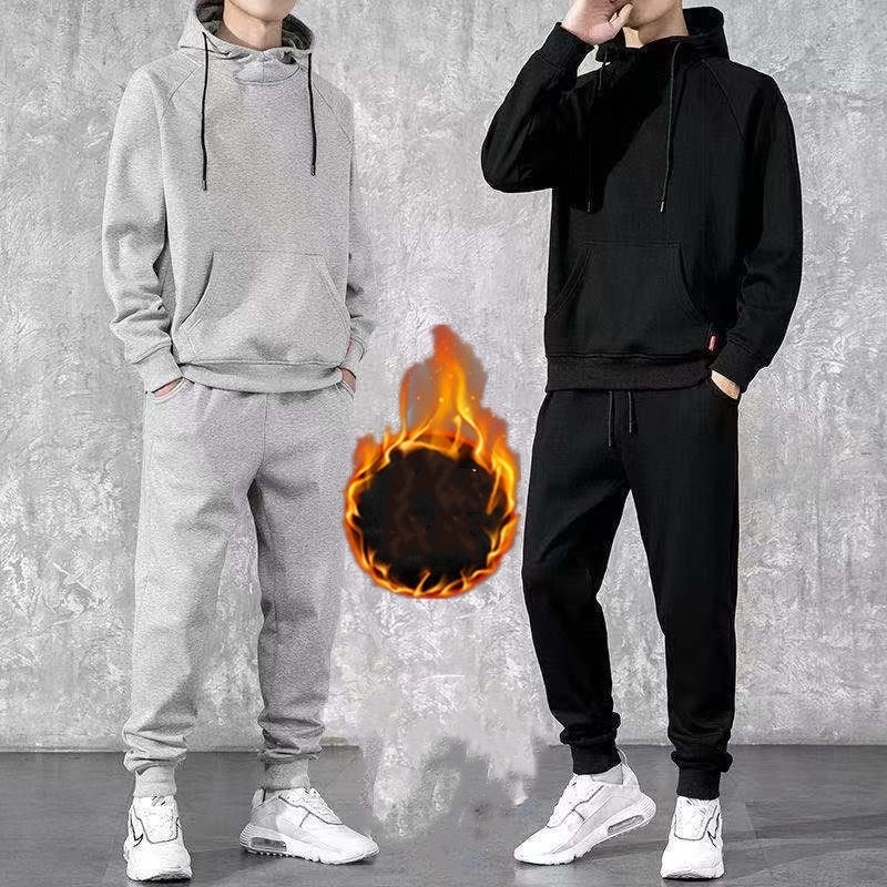 【急速出荷!】セットアップ メンズ 裏起毛 服 長袖 上下セット ジャージ パーカー フード付き チノパン ロングパンツ 部屋着 ゆったり スポーツウェア