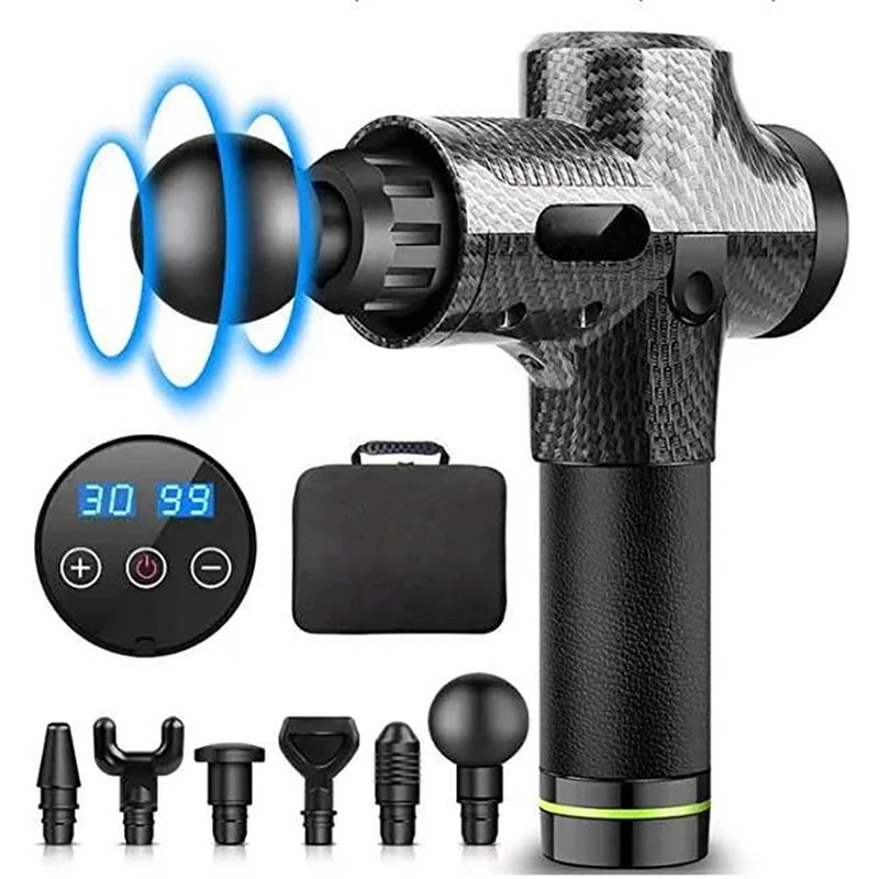 高周波マッサージガン 全身ケア リラックス 軽量 小型 マッスルマッサージャー バッグ付き フィットネスに最適 筋膜リリース