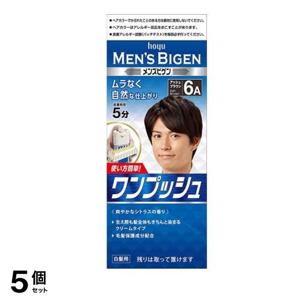 メンズビゲン ワンプッシュ 6A アッシュブラウン 1個 5個セット