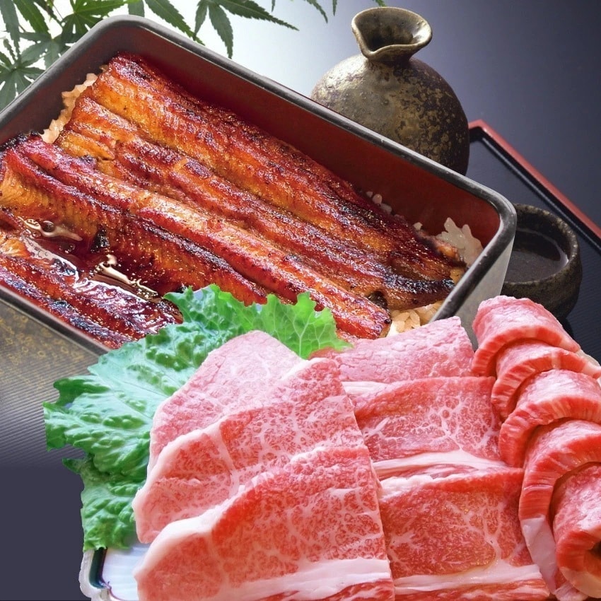 黒毛和牛 ＆ まるごと鰻 セット 2人前 黒毛和牛 カルビ 焼肉