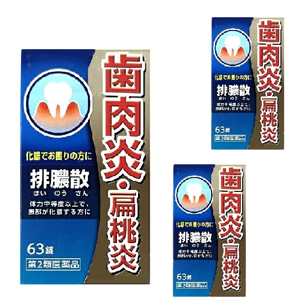 【第2類医薬品】排膿散エキス錠Ｊ 63粒 3個セット はいのうさん 【正規品】