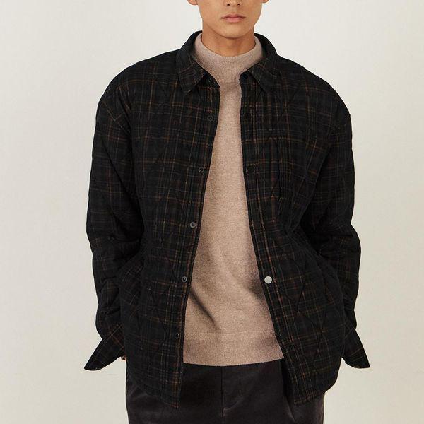 コットン100 コーデュロイ キルティング シャツジャケット_P408991530