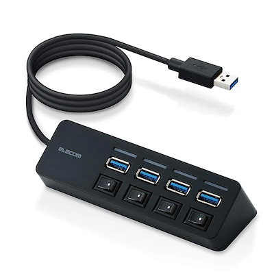 他サイト： USBハブ USB3.0 4ポート バスパワー MacBook Surface Chromebook U3H-S418BBK/ECの商品画像