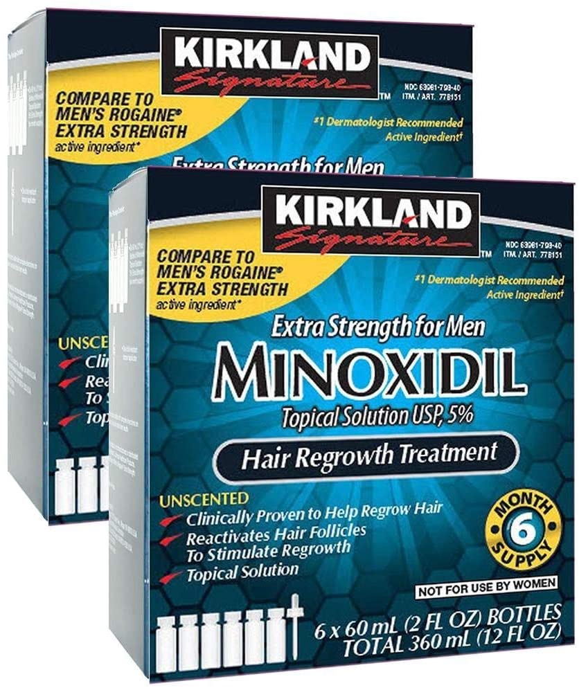 [アメリカプレミアム商品]カークランドシグネチャーミシジル男性用5%増力ヘア再成長12ヶ月供給ヘアオイル