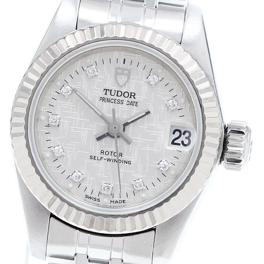 チュードル TUDOR 92514 プリンセスデイト 10Pダイヤ 自動巻き レディース _909603【中古】