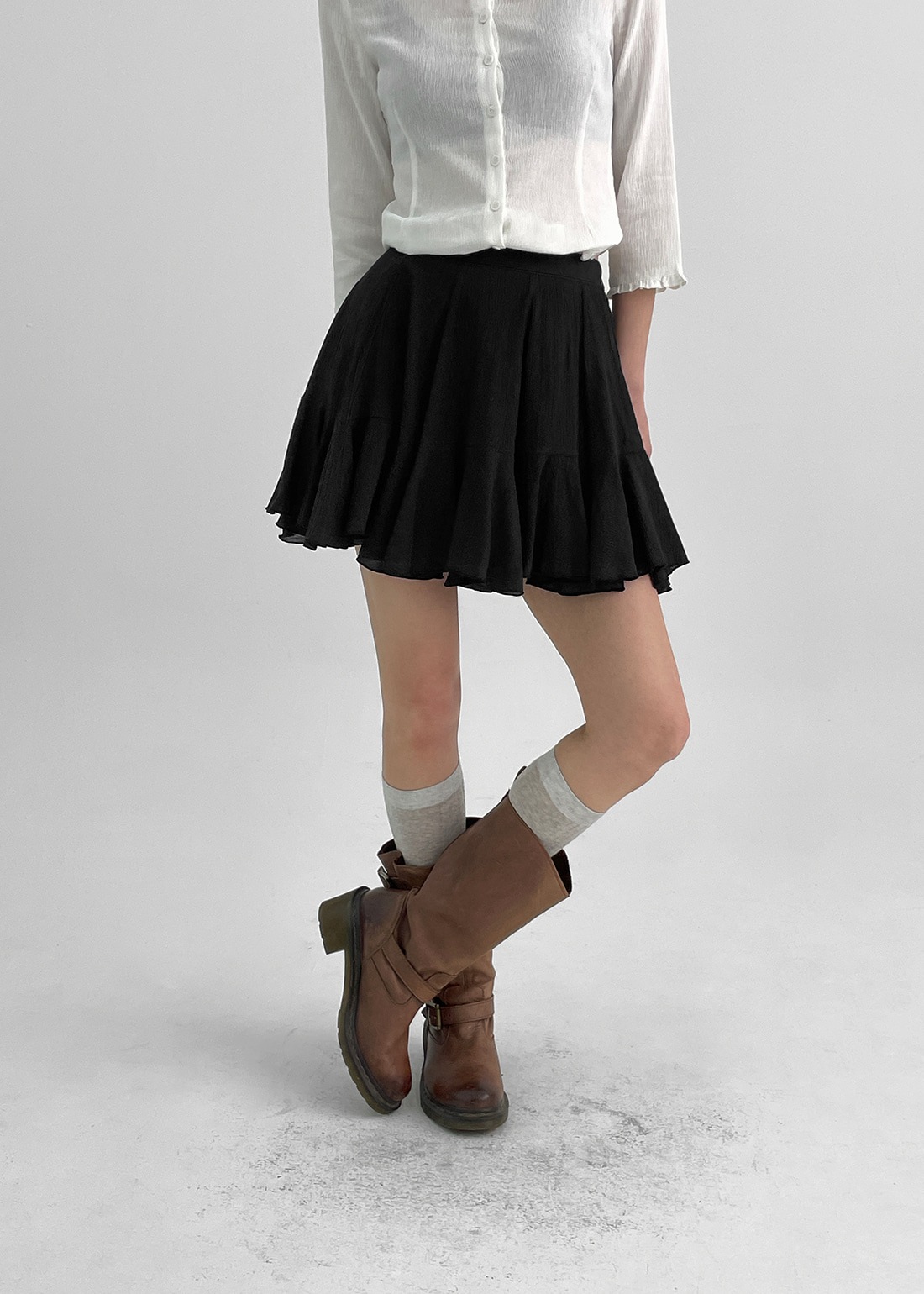 ホビタフレアミニスカートパンツ