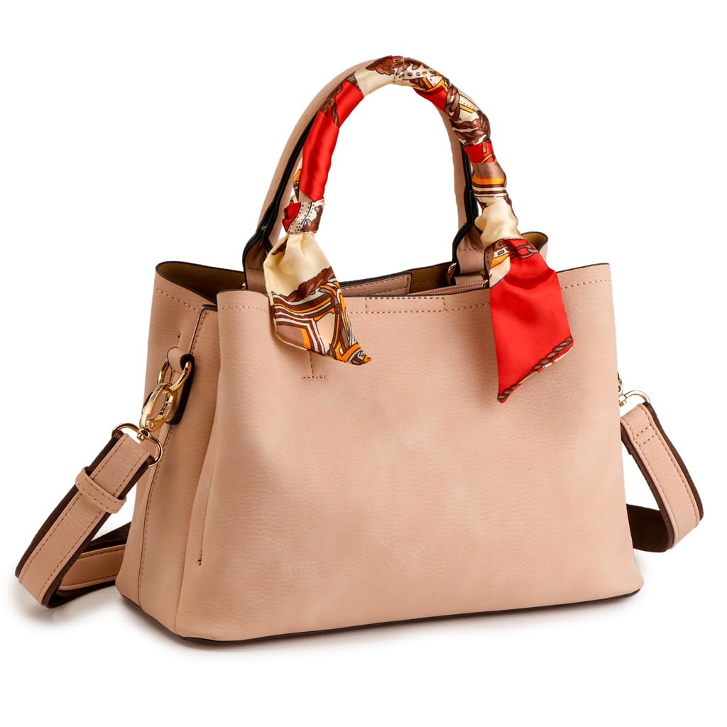 [プラグマ] スカーフハンドル 2WAY ショルダーバッグ トートバッグ