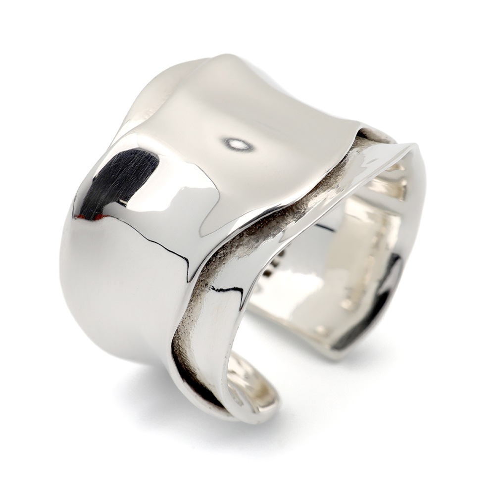 925 オープンリング 幅広 紙 [cr408]