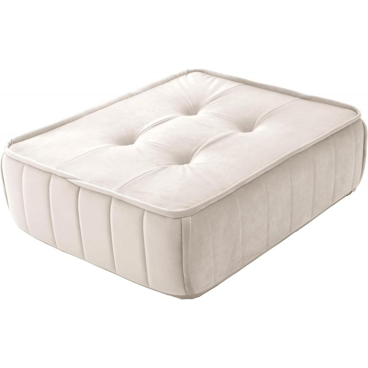 【I】セルタン フロアクッション パールホワイト 単品 ベロア生地 日本製 A1149a-b-718IV クッション 座布団 フロアクッション 【受注生産品】【代引不可/沖