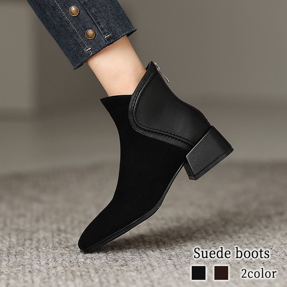ブーツ レディース スウェードブーツ 夏 ウォーキング 秋 撥水 防寒 春 靴 ショート 雨 おしゃれ ロング 本革 4E きれいめ 冬 フロント 歩きやすい ミドル丈 レースアップ 滑らない レザー