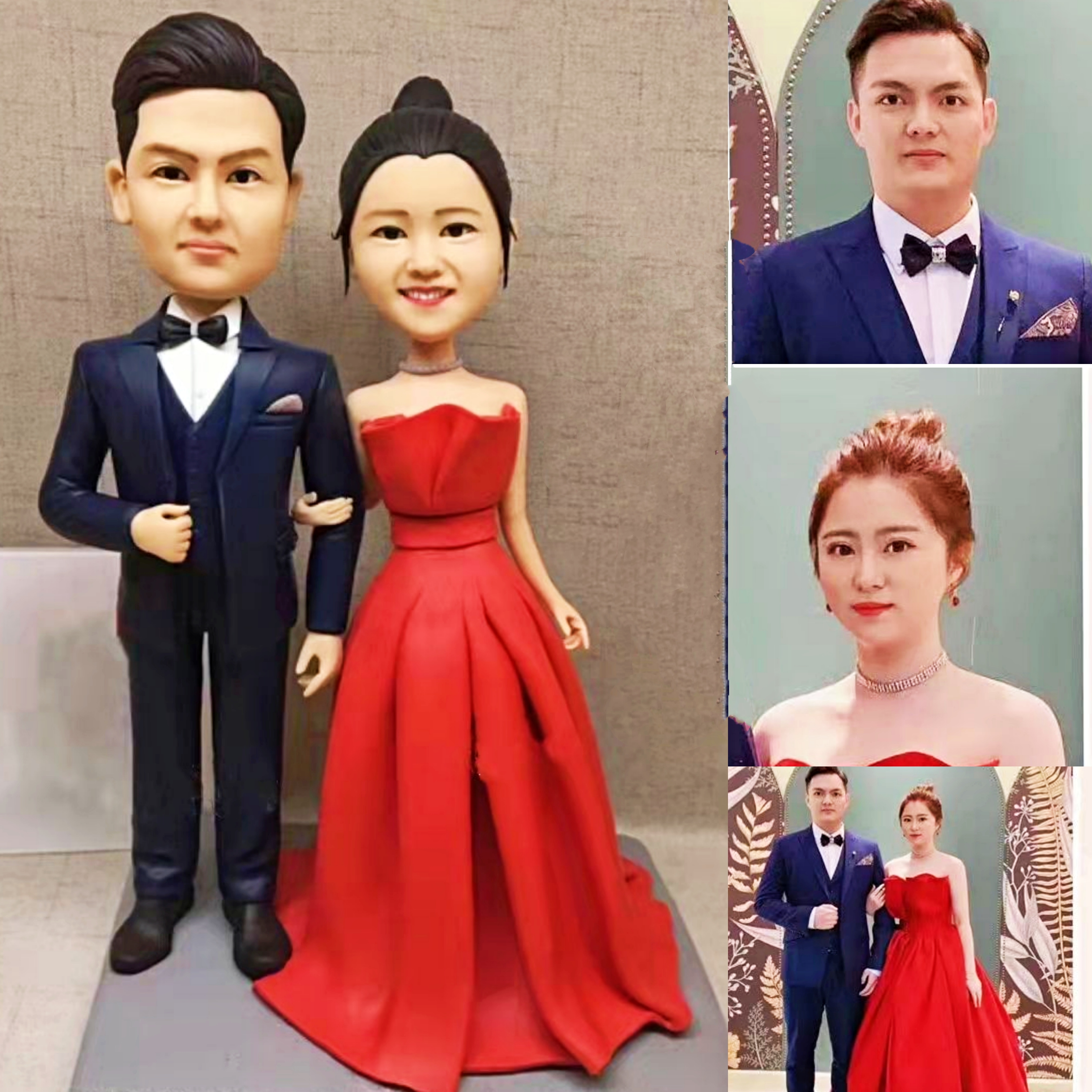 【オーダーメイド】3D肖像画 似顔絵 人形 フィギュア 結婚祝い 周年記念日 カップル 彼氏 彼女 夫婦 両親 贈呈品 記念品