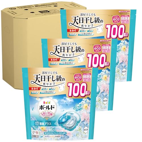ボールド 洗濯洗剤 ジェルボール 4in1 爽やかおひさまとフレッシュサボンの香り 詰め替え 100個ｘ3袋 [大容量] [ケース品]