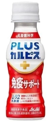 カルピス由来の乳酸菌科学 アサヒ飲料 PLUSカルピス 免疫サポート 100ml×30本 [機能性表示食品] [健康な人の免疫機能の維持に役立つ] [ホコリ・ハウスダストなどによる鼻の不快感を軽減する