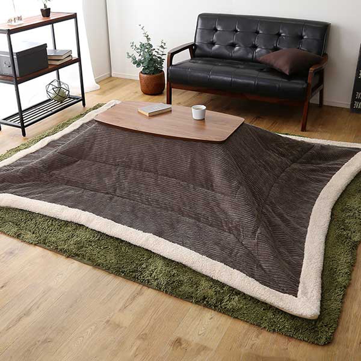 おしゃれなコーデュロイ生地の薄掛けこたつ布団 長方形（190×230cm）単品