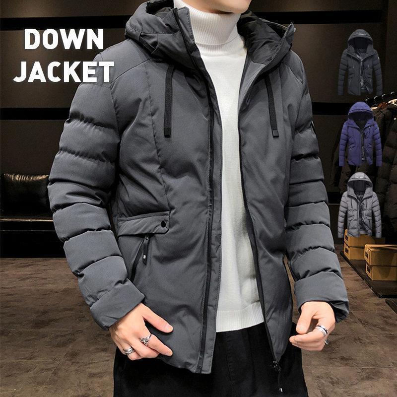 【即納】中綿ジャケット メンズ マウンテンパーカー フード付き ダウンコート ダウンジャケット アウトドア 防寒 ジャケット 暖かい キルティング