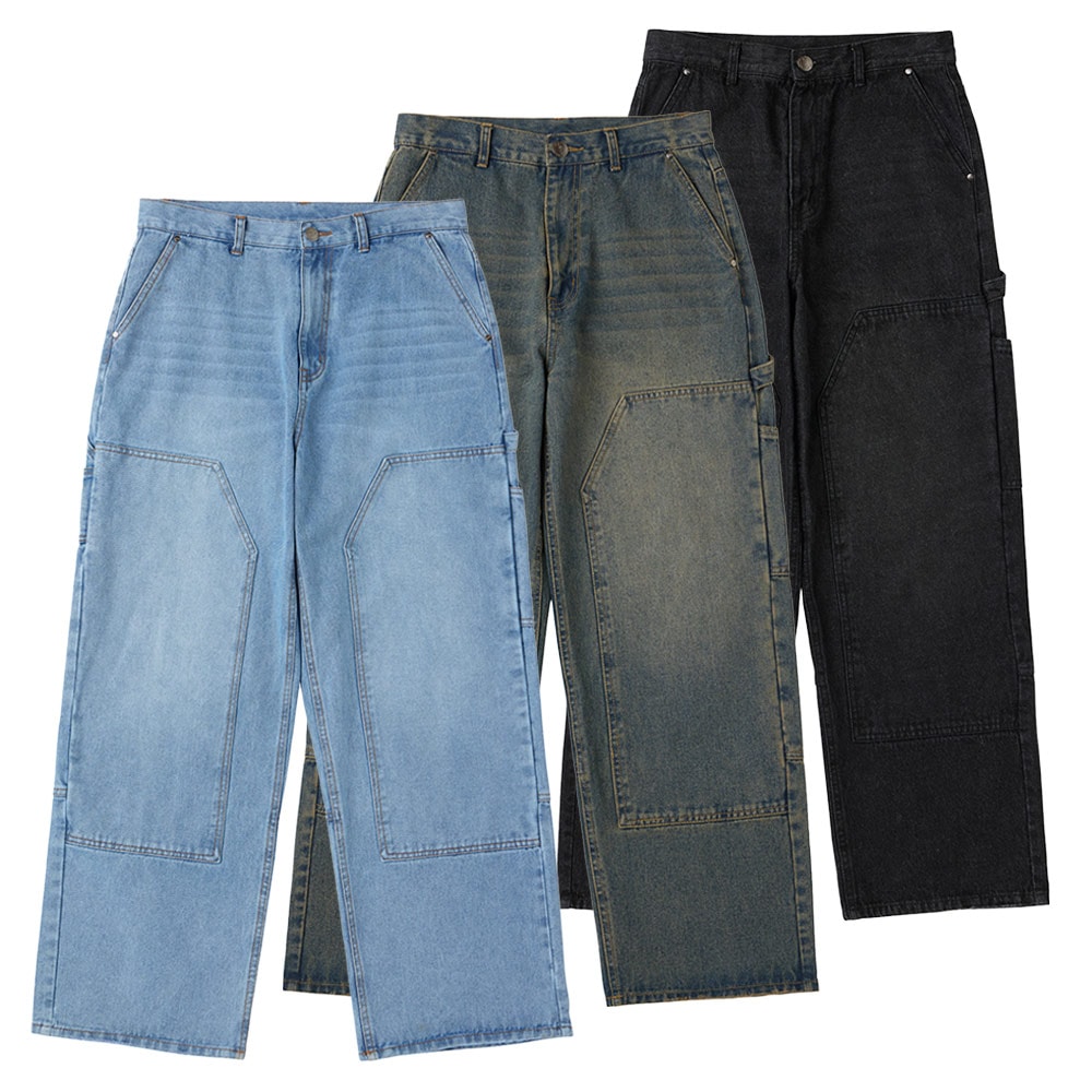 デニム・ジーパン ASCLO Vel Linen Wide Denim Pants (2color) ASCLO Vel Linen Wide Denim Pants (2color) - ASCLO