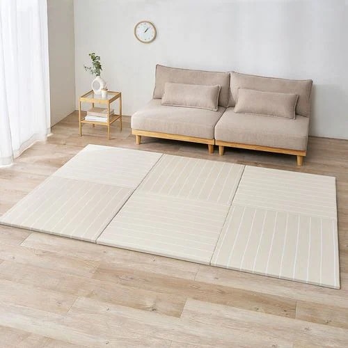 【メーカー直送品】萩原 【12枚組】い草風置き畳 コトリナ 約82×82×2.5cm ライトベージュ