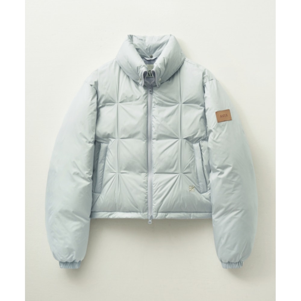 SATUR (W) ツーウェイカラーダックダウンパディングライトグレー