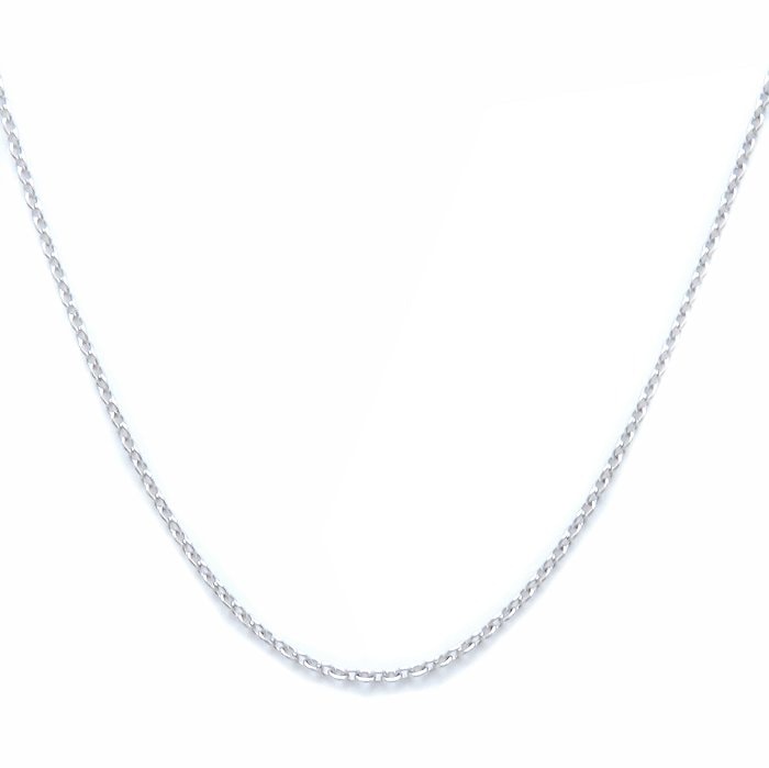 et toi エトワジュエリー チェーン ネックレス 40cm K18WG ホワイトゴールド/294029【中古】