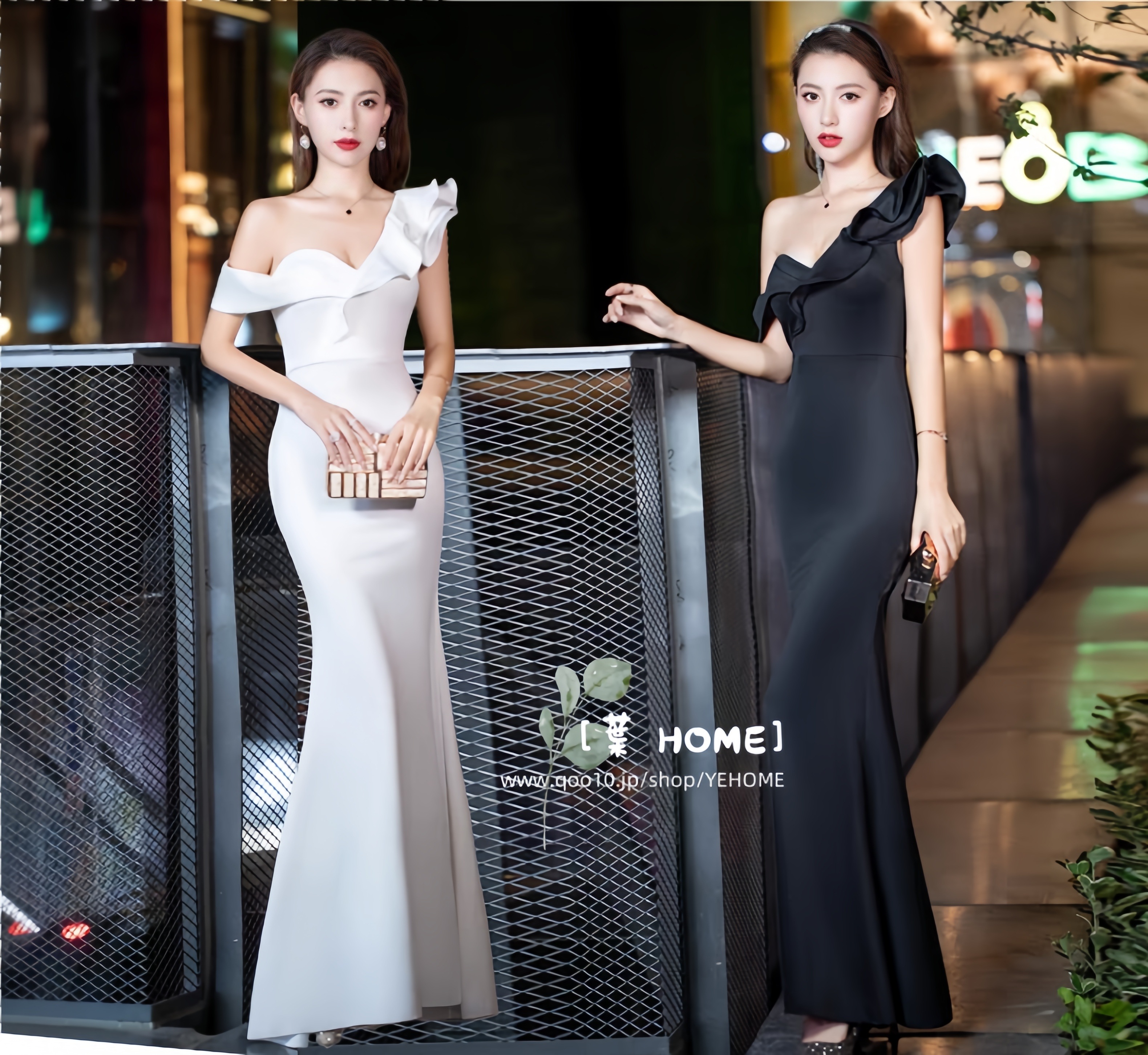韓国ファッション ウェディングドレスタキシード 二次会 花嫁 海外挙式 お呼ばれドレス フォト 披露宴ロマンチックなフリル胸にマーメイドテールのウェディングドレス