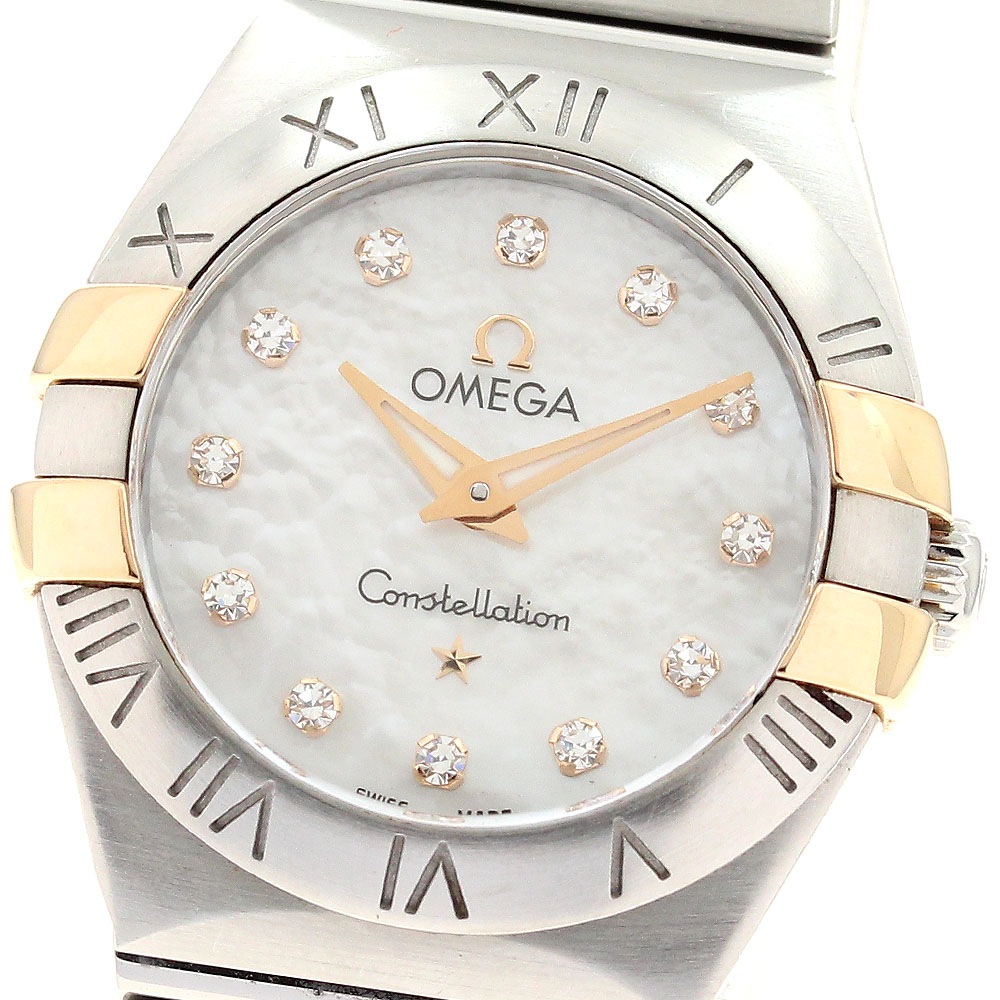 オメガ OMEGA 123.20.24.60.55.005 コンステレーション 12P クォーツ レディース 保証書付き_900729【中古】