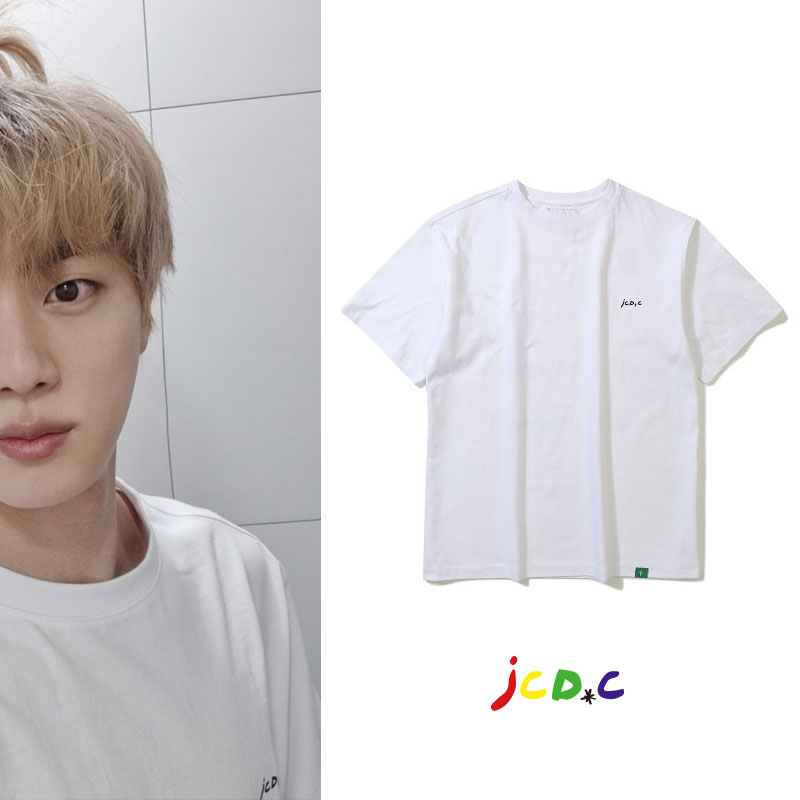 [JCDC]BSAMTS208WH BTS JIN着用バック グラフィック 半袖 Tシャツ