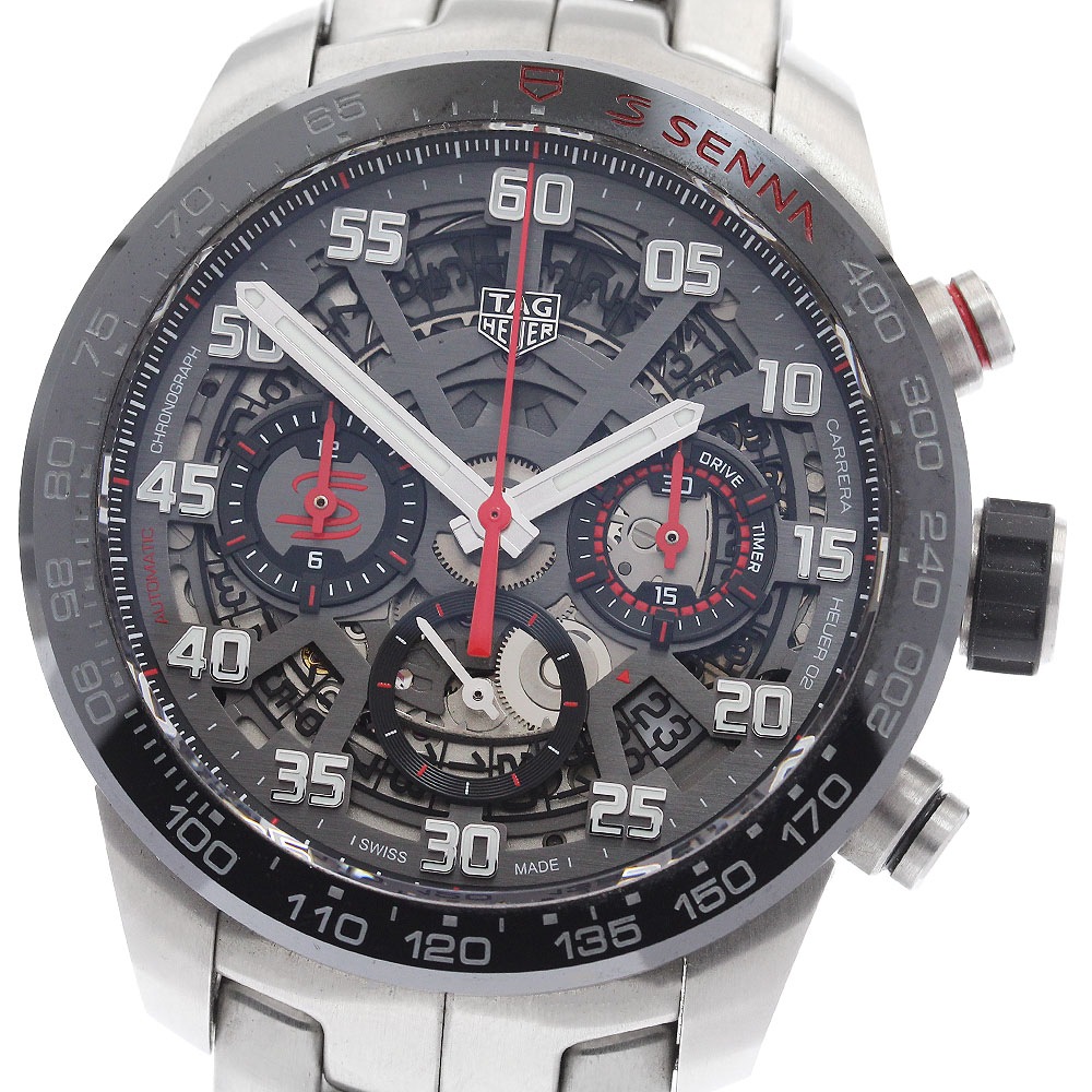 タグホイヤー TAG HEUER CBG2013 カレラ アイルトン・セナ スペシャルエディション クロノグラフ デイト 自動巻き メンズ 箱付き_940025【中古】