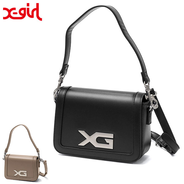 ショルダーバッグ レディース 斜めがけバッグ ブランド 肩かけ 小さめ 小さい ハンドバッグ XG EMBLEM BUCKLE 2WAY FAUX LEATHER 105254053003