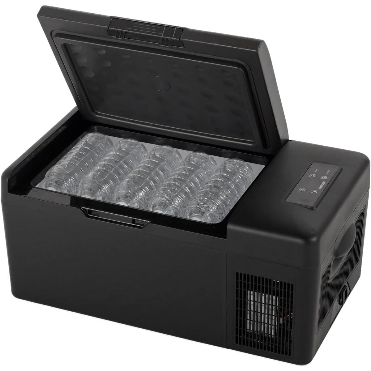 【在庫有・即納】山善 ポータブル冷蔵庫 冷凍冷蔵庫 15L コンプレッサー式 車載 冷蔵庫 冷凍庫 小型 クーラーボックス 節電モード ブラック YFR-AC151(B)