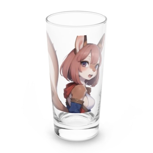 【文字入れ可能受注生産】リスの女の子　サラ ロンググラス