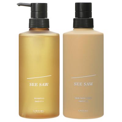 【セット】ルベル シーソー SEE/SAW S スムース 500mLセット (ヘア&スキャルプシャンプー + ヘアトリートメント 各500mL)