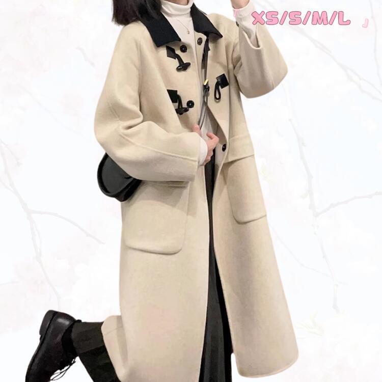 新商品 10%オフ 秋冬ロングコート アウター レディース 厚手 無地 ロング丈 レディース チェスターコート べージュ ファッション おしゃれ シンプル 大きいサイズ カジュアル秋冬ロングコート