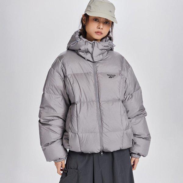 AK水原店 ポンプフード 2WAY ダウンジャケット - グレー REJU5FD53G2