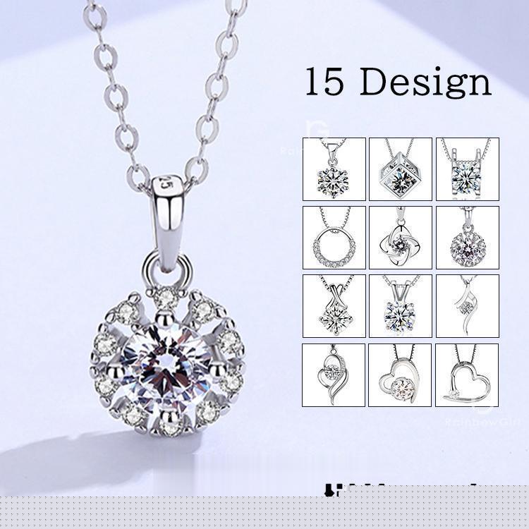 ネックレス レディース 一粒 ハート キューブ 選べる15種類 女性 誕生日お祝い プレゼント