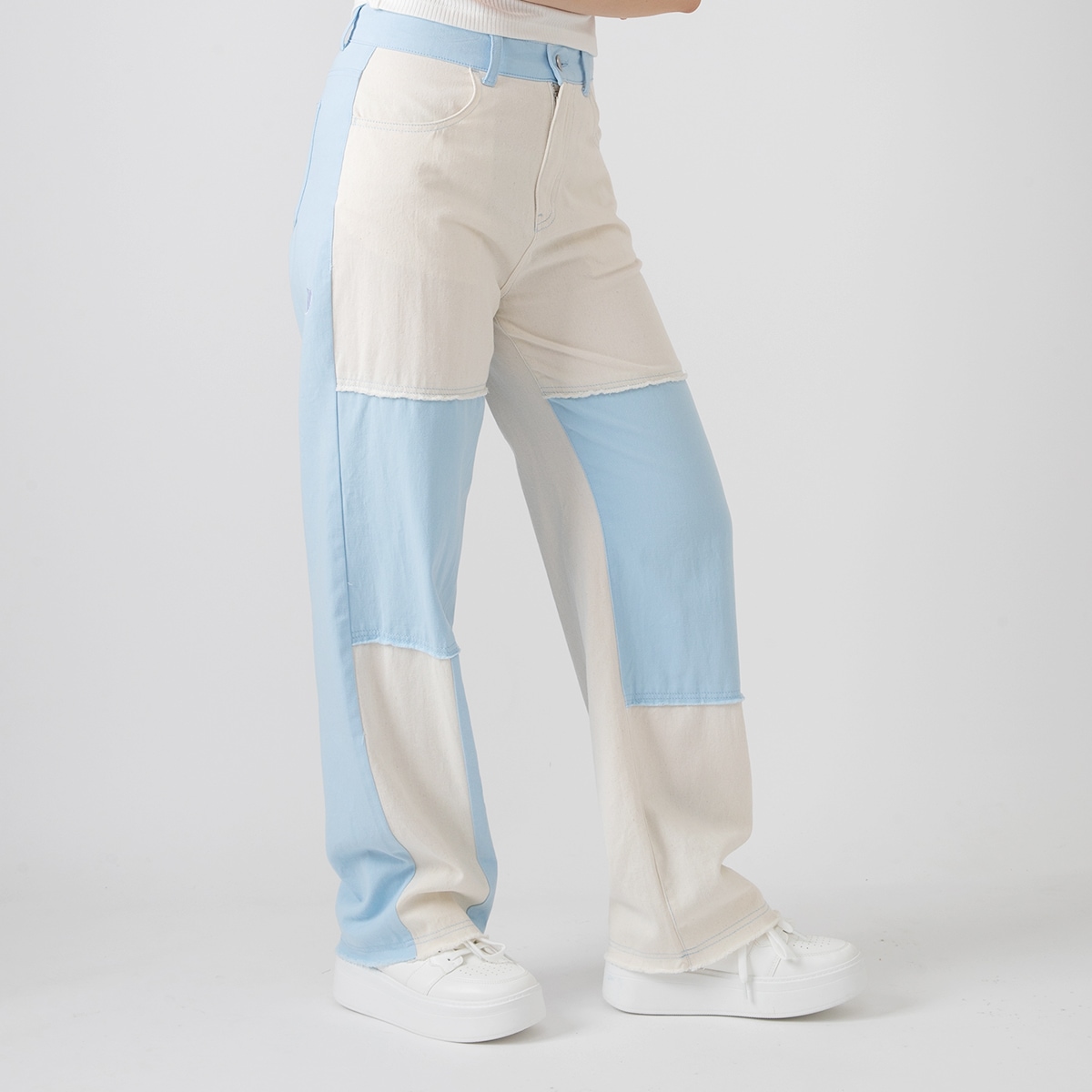 ツイルストレートカットオフパンツ＋商品コード： BH-73003-BR-L BH-73003-SX-M＋カラー：ブラウン / サックスモデル着用：Mサイズ