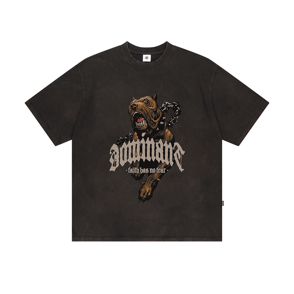 Vintage Washing Bulldog Tee Black
