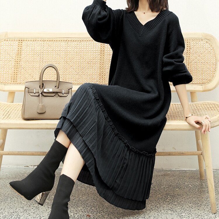 ワンピース レディース 送料無料 3色 ミディアム丈 ミモレ丈 シャツワンピース Vネック ギャザー プリーツ 切り替え ギャザー 長袖 ミディアム ミニ 膝上 Aライン ワイド 切り替え リボン白