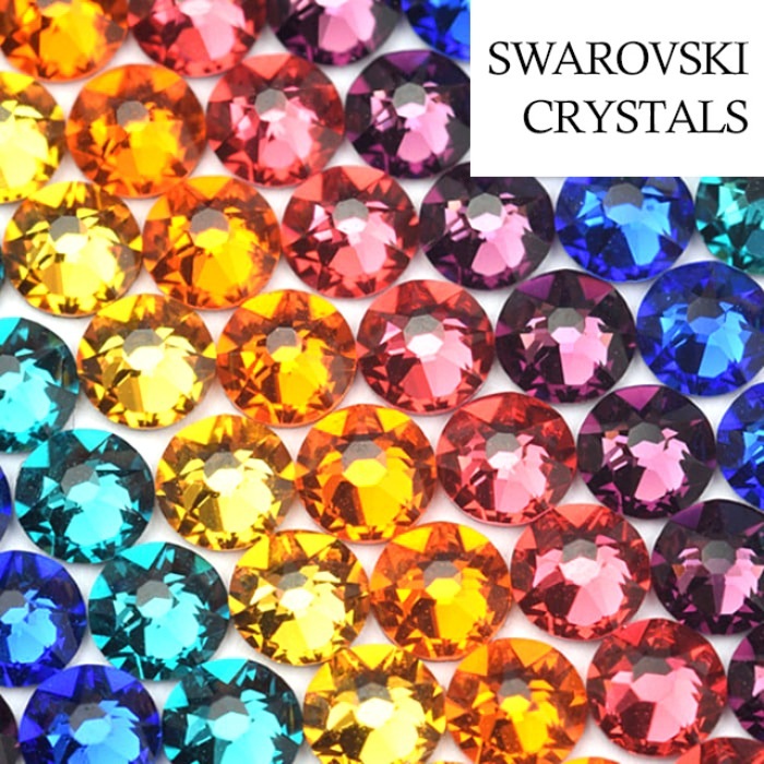 スワロフスキー #2088 フラットバック 大容量セットトロピカル 6色,2サイズ