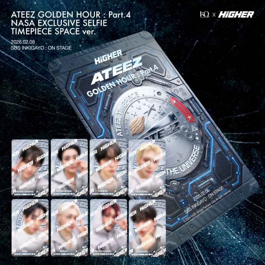 [PRE-ORDER] ATEEZ GOLDEN HOUR Part.4 HIGHER NASA EXCLUSIVE TIMEPIECE PHOTOCARD OT8 SET(ONLY PC)