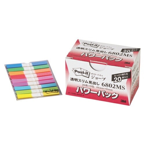 ポストイット ジョーブパワーＰ透明見出し 6802MS