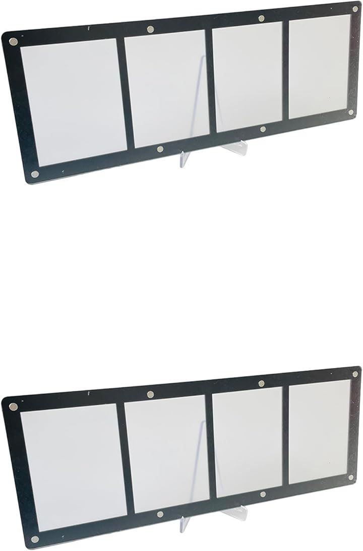 カードディスプレイケース カードスタンド トレカケース 透明 フレーム( クリア, 4枚用/2セット)