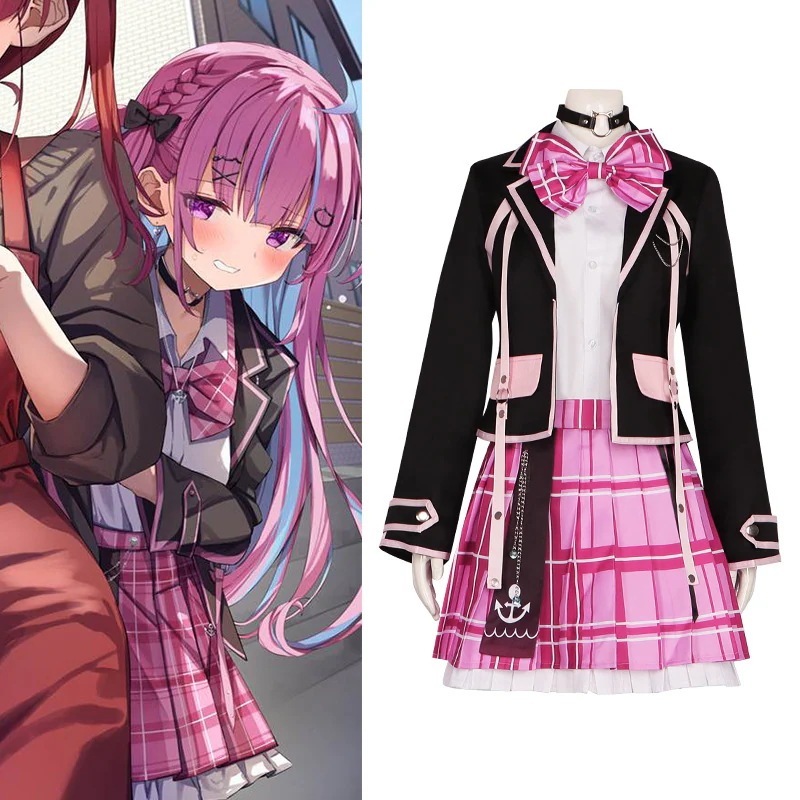 バーチャルキャスターvtuber湊アグアコスプレ服キャンパスカレッジ服ロリータJ制服学生スーツ