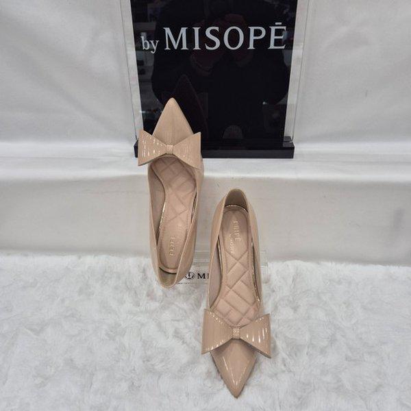 By 女性 リボン装飾 パンプス 112HT431FY007 BEIGE 4 JJ