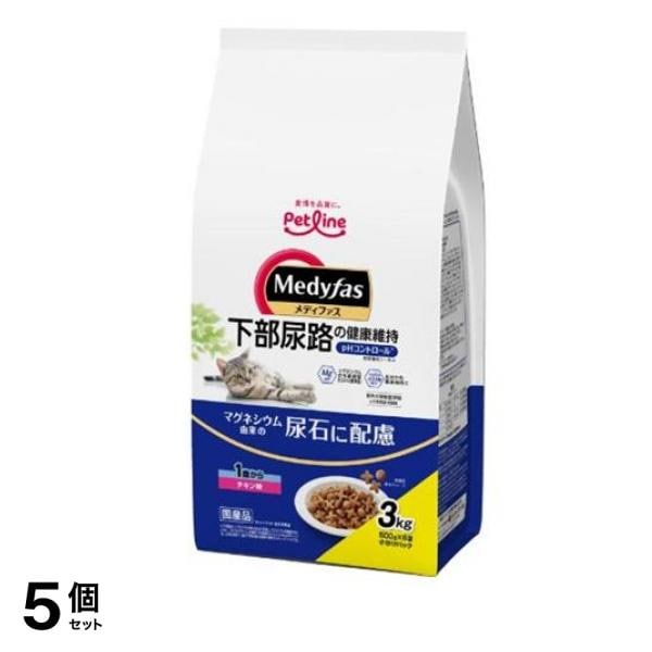 猫用 ドライ 1歳から チキン味 3000g (3kg) 5個セット