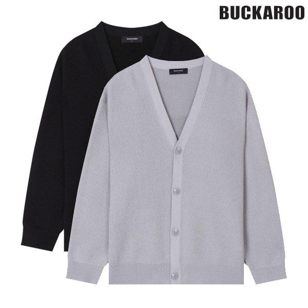 [驪州店] 男性ワッフル組織Yネックカーディガン(B251KC310P)