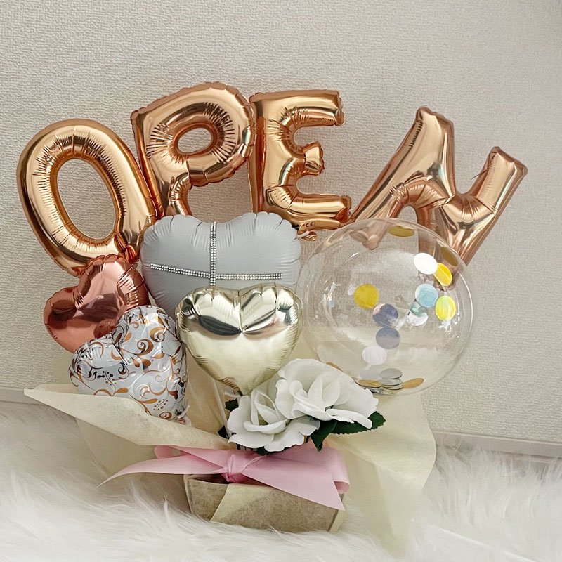 バルーンフラワー 周年祝い バルーンギフト 名入れ バルーンアレンジ おしゃれ 開店祝い 記念日 誕生日 open 卓上 お祝い 数字 お店 周年 開院