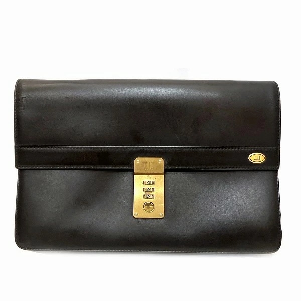 ダンヒル ダイヤルロック レザー バッグ クラッチバッグ セカンドバッグ【中古】