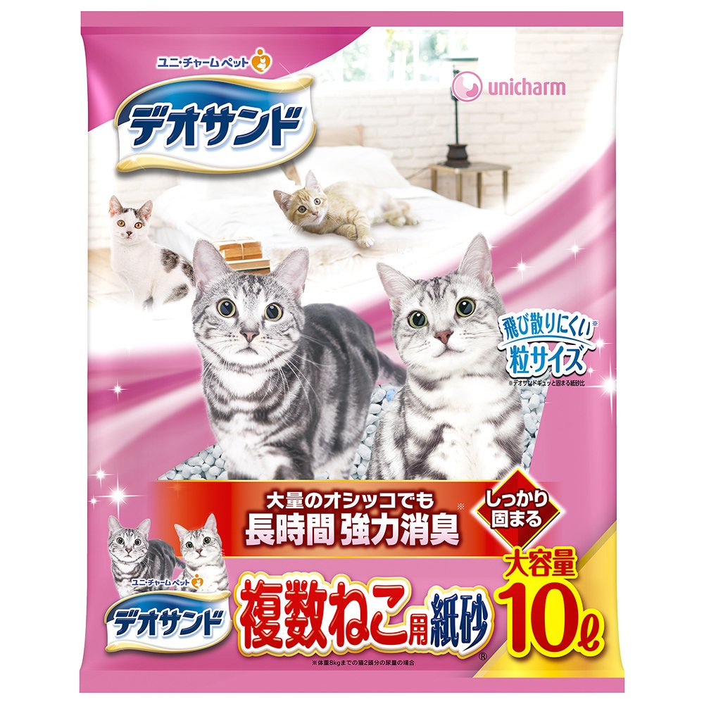 ユニ・チャーム　複数ねこ用　紙砂　猫砂　１０ＬX５袋　ＣＲＣ30―14―20―10―00