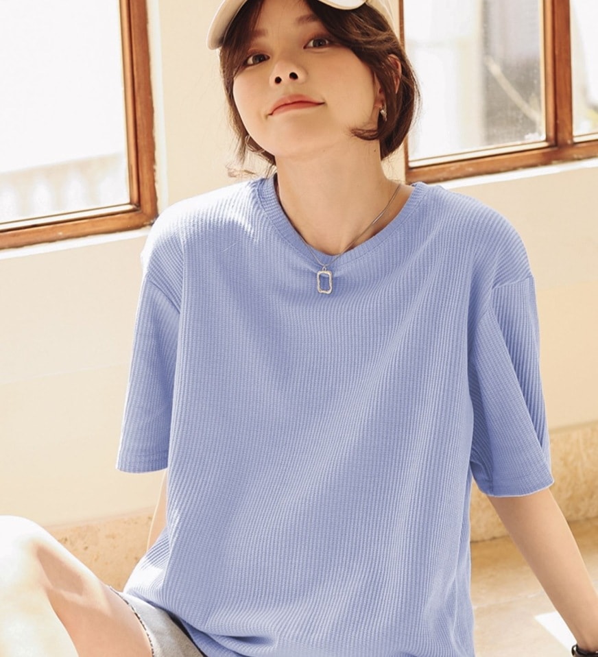 トップス デート マタニティ 半袖 コットン ワッフル素材 可愛い きれいめ 上品 おしゃれ かっこいい 可愛い ラブリー キュート ガーリー クール モード系 セクシー エレガント 存在感